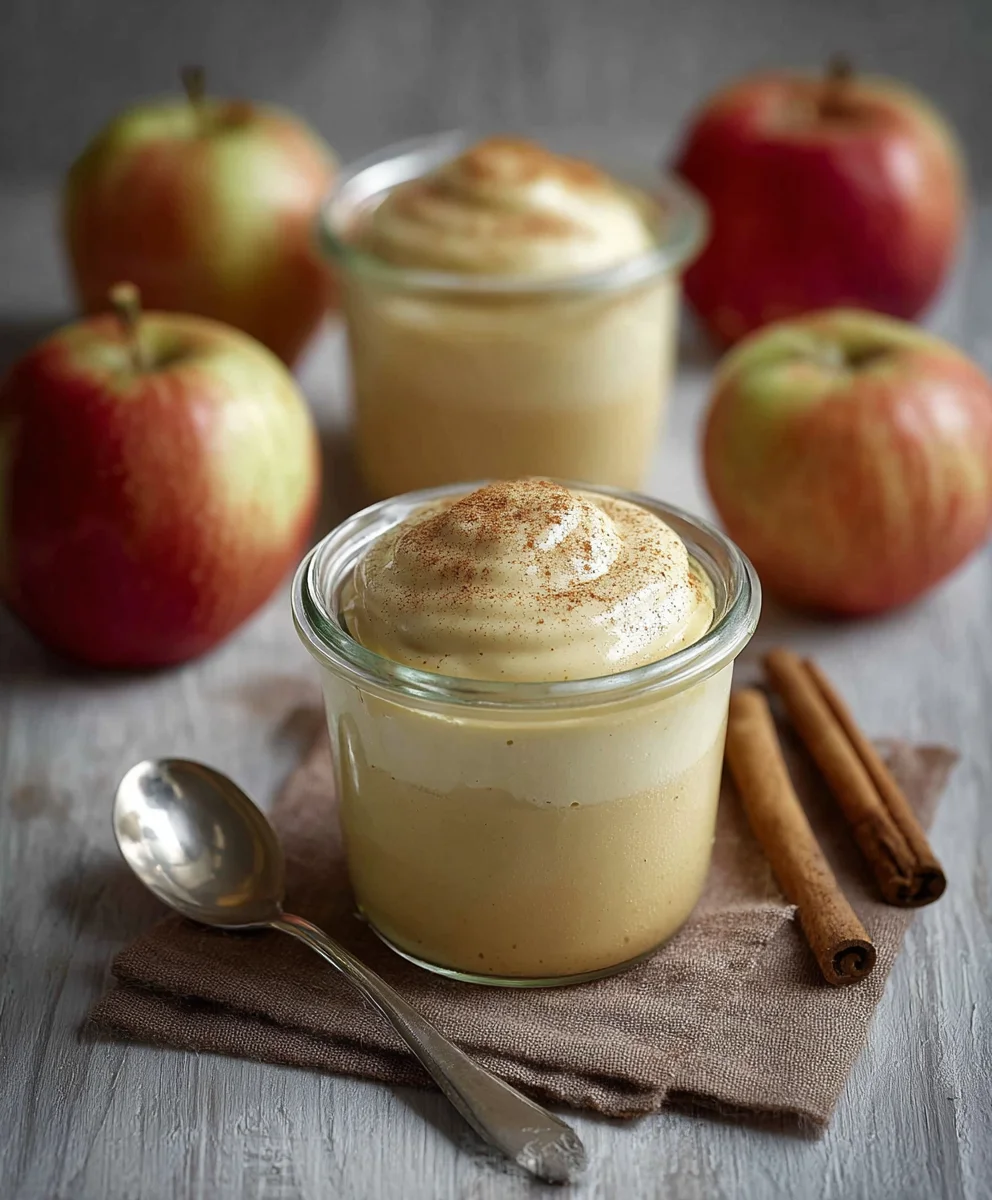 Zimtcreme mit Apfelmus: Schnelles, leckeres Dessert