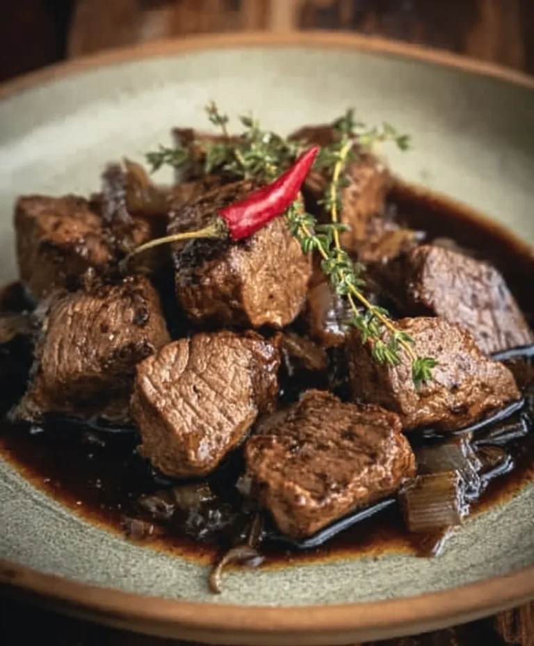Zartes Rindfleisch: Balsamico-Zwiebel-Sauce Rezept