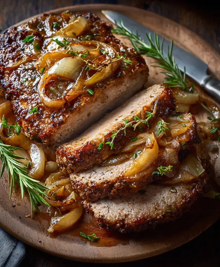 Franz. Zwiebelhackbraten: Deftig, lecker, ohne Alkohol