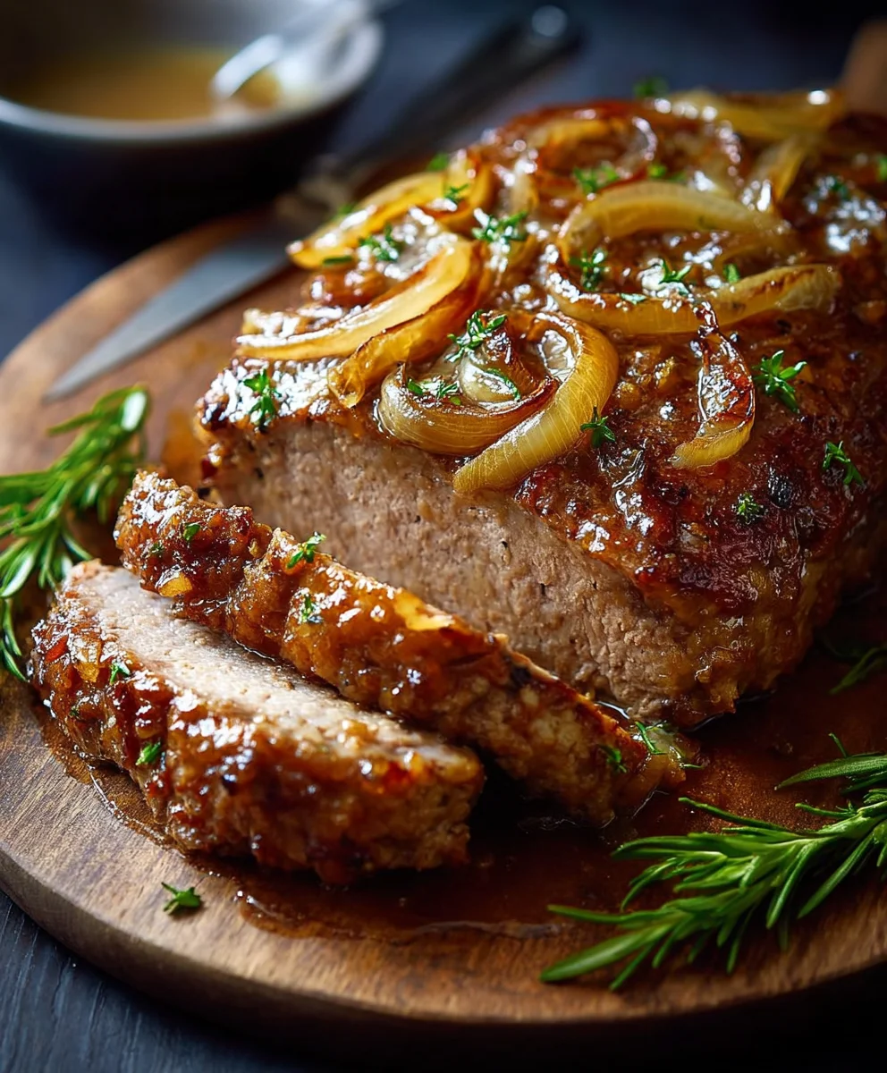 Franz. Zwiebelhackbraten: Deftig, lecker, ohne Alkohol