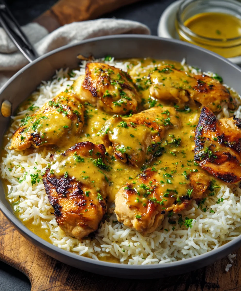 Honig Senf Hähnchen & Reis: Einfach Lecker