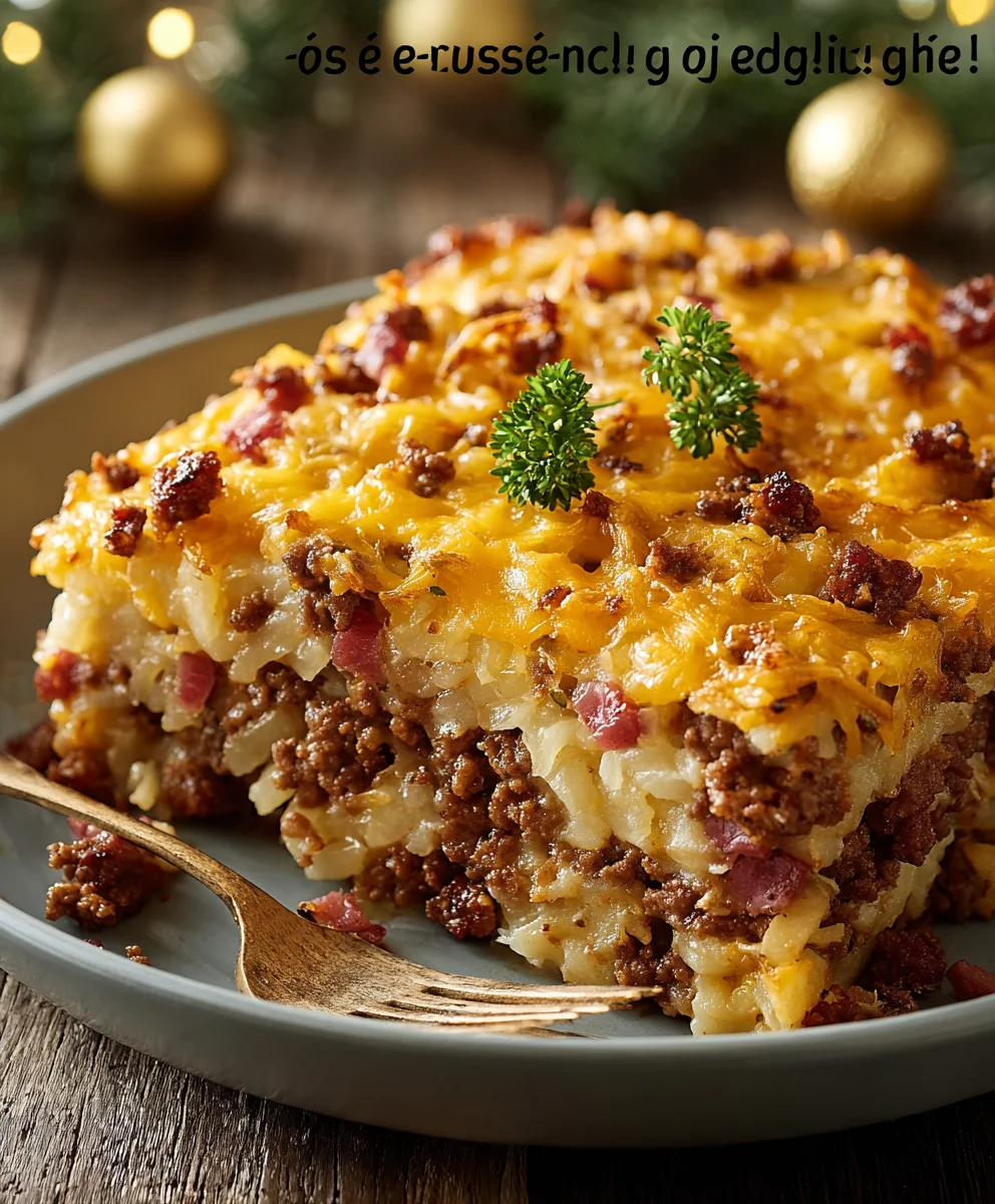 Cheeseburger-Pommes-Auflauf: Einfaches Rindfleisch-Rezept