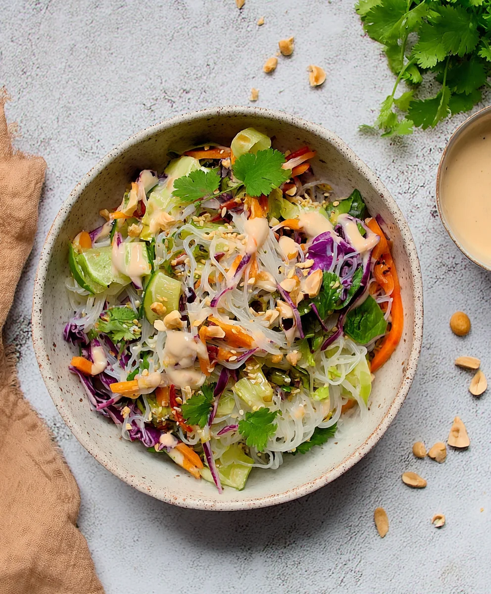 Konjak-Salat: Tahini-Limetten-Dressing lecker