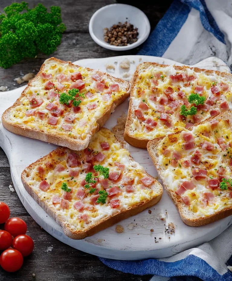 Flammkuchen-Toast: Herzhaft mit Rind und Käse