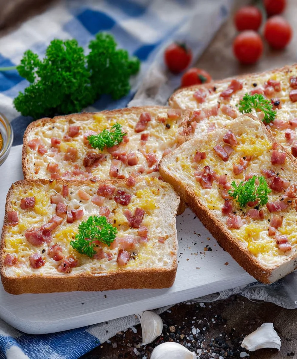 Flammkuchen-Toast: Herzhaft mit Rind und Käse